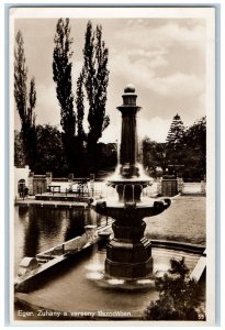 Eger Hungary Postcard Shower in the Competition Swimming Pool c1920's RPPC Photo