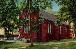 Virginia Jamestown Rear View Of Church 1946 Curteich