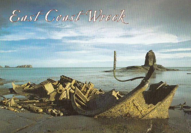 Whitby East Coast Wreck Shipwreck Disaster Yorkshire Postcard
