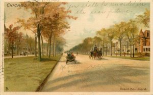 Chicago Illinois Grand Boulevard Tuck #6004 1905 Postcard Private 21-12524