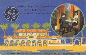 General Electric Exhibit PPIE San Francisco 1915 Mazda Lamps Vintage Postcard