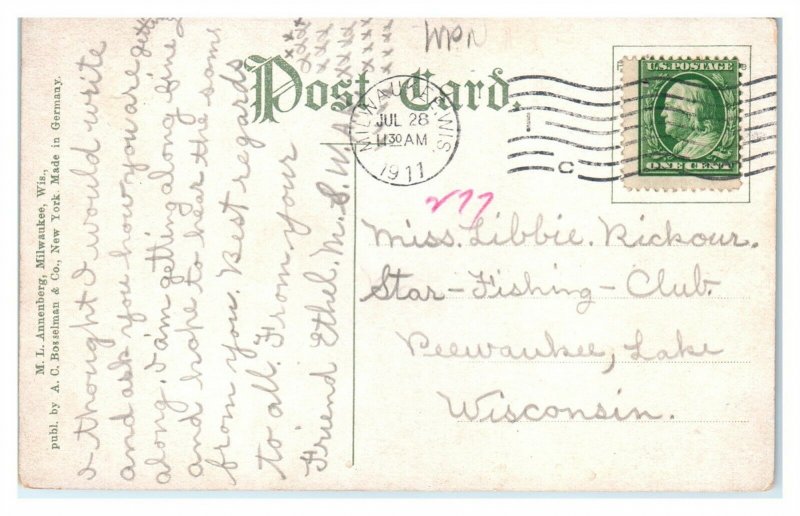 The Dam, Milwaukee River, Milwaukee, WI Postcard *6S(4)34