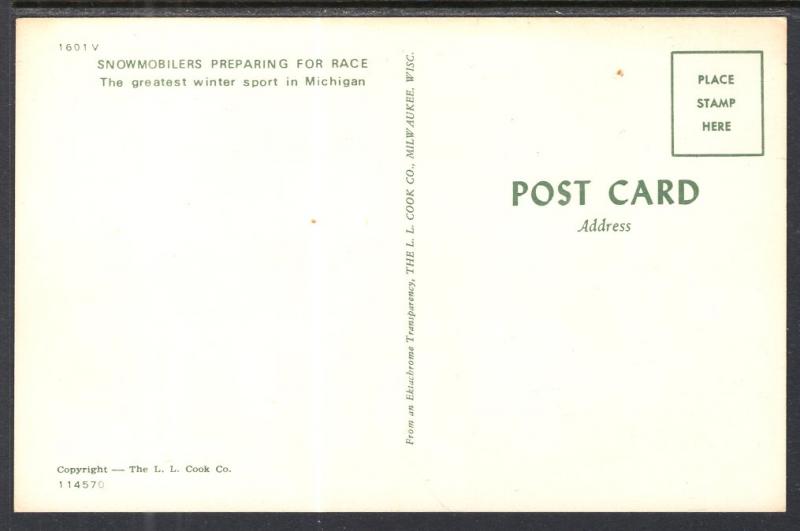 Snowmobilers Preparing For Race,MI BIN