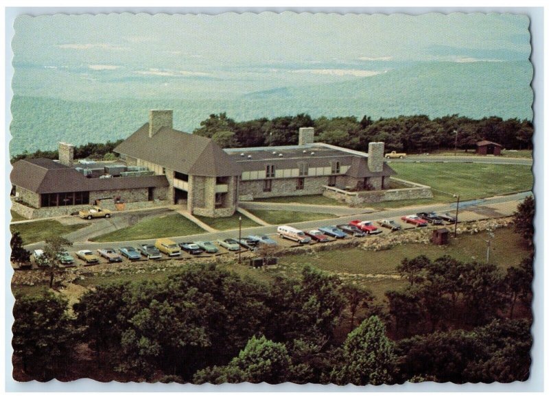 Birds Eye View Of Queen Wilhelmina State Park Lodge Mena Arkansas AR Postcard