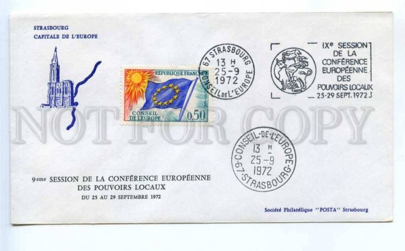 418451 FRANCE Council of Europe 1972 year Strasbourg European Parliament COVER