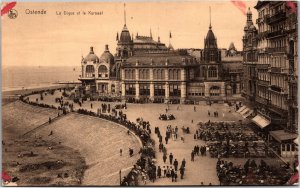 Postcard Belgium Ostende La digue et le Kursaal