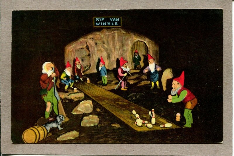  Postcard TN Lookout Mountain Rip Van Winkle Fairyland Caverns Rock City 918N