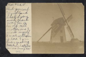 RPPC NANTUCKET MASSACHUSETTS THE OLD MILL WINDMILL 1905 REAL PHOTO POSTCARD