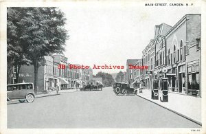 NY, Camden, New York, Main Street, Texaco Gas Pumps, Curt Teich No 556-30 