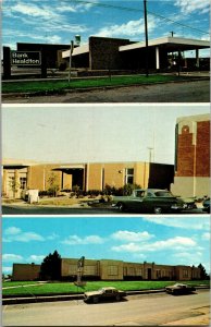 Multi View Heldton OK Bank, High School, Municipal Building Vintage Postcard G28