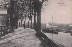 Franeker Noorderbolwerk Antique Ship Boat Holland Postcard
