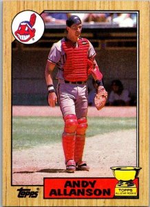 1987 Topps Baseball Card Andy Allanson Cleveland Indians sk3040