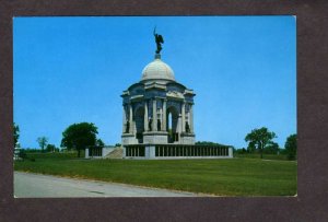 PA Cemetery Gettysburg Pennsylvania State Monument Postcard Civil War Battle