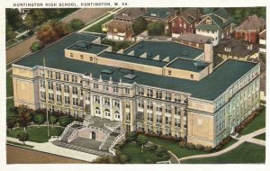 Vintage Postcard Huntington High School Building Huntington West Virginia W VA 