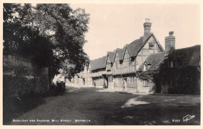 Warwick England Mill Street Real Photo Antique Postcard J75153