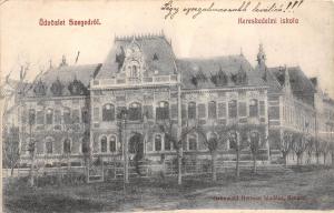 B2564 Hungary Szeged Kereskedelmi iskola 1910 front/back scan