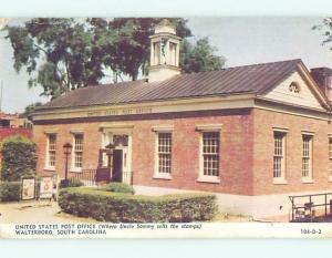 Pre-1980 POST OFFICE SCENE Walterboro South Carolina SC hs1456