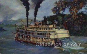 Old Fashioned Mississippi Stern Wheeler Ferry Boats, Ship Unused 
