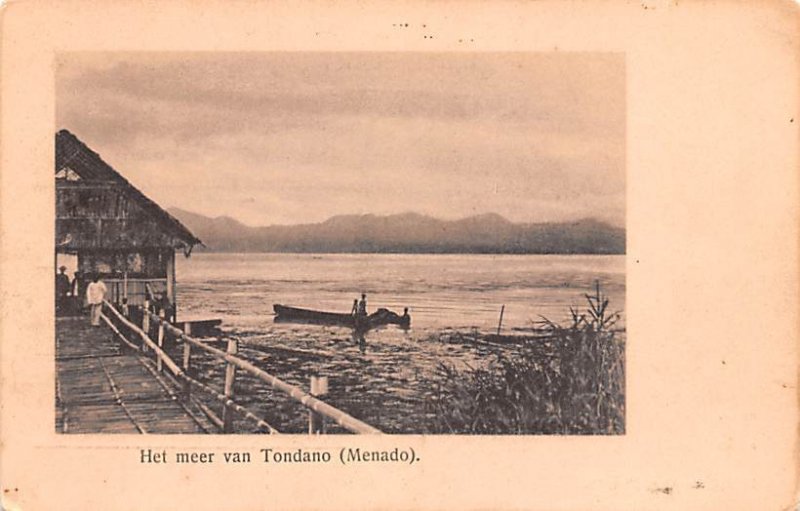 Het meer van Tondano Menado Indonesia, Republik Indonesia Unused 
