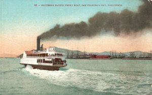 Vintage Postcard 1910's Southern Pacific Perry Boat San Francisco California CA