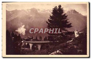 Postcard Old La Douce France Haute Savoie Chamonix Le Brevent and Railway Mon...