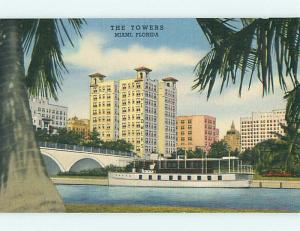 Unused Linen TOWERS HOTEL Miami Florida FL u8686-12