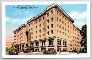 Hotel Monticello Kentucky Avenue Near Beach Atlantic City New Jersey NJ Postcard