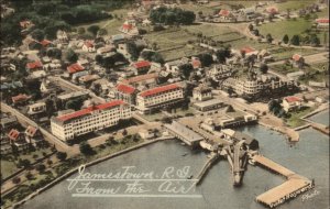 Jamestown Rhode Island RI Air View Vintage Postcard