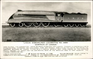 Class A4 Steam Locomotive Dominion of Canada 4489 Real Photo Vintage Postcard