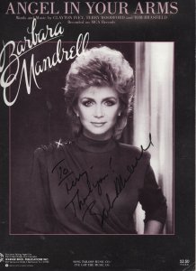 Barbara Mandrell Angel In Your Arms XL USA Sheet Music