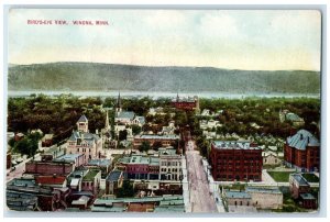 1911 Bird's Eye View Exterior Building Winona Minnesota Vintage Antique Postcard