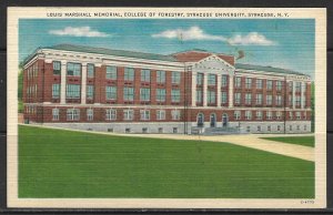 New York, Syracuse - Louis Marshal College Of Forestry - [NY-385]