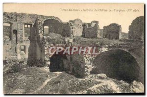 Old Postcard Interior Greoux Les Bains Du Chateau Des Templiers