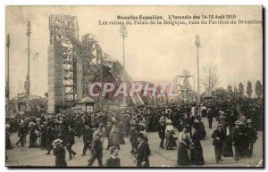 Belgie Belgium Brussels fire exposure of 14-15 August 1910 The ruins of the p...