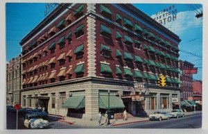 Frederick MD W Patrick St Francis Scott Key Hotel 1950s Automobiles Postcard T7