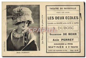 Postcard Ancient Theater of Vaudeville The Two Schools Anie Perrey Dubosc Suz...