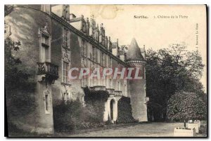 Old Postcard Sarthe castle Fleet