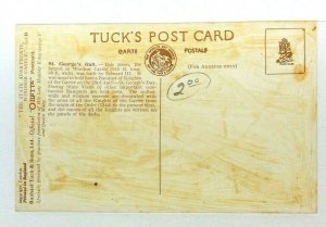 Tuck 1932 Windsor Berkshire Inglaterra Castillo de Windsor St George's Hall Postal 