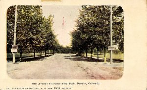 CO - Denver. 18th Avenue Entrance, City Park  (tape mark on card)