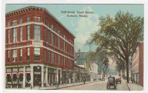 Golf Block Court Street Auburn Maine 1910c postcard