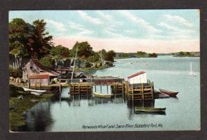 ME Norwoods Wharf & Saco River BIDDEFORD POOL MAINE PC