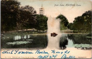 Connecticut Hartford Park Lake 1905