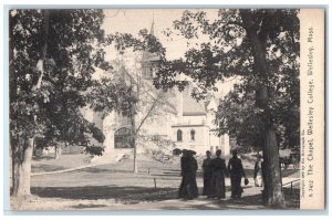 1905 The Chapel Wellesley College View School Students Massachusetts MA Postcard