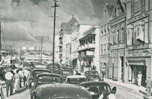 curacao, N.W.I., WILLEMSTAD, Waterfront, Street Scene (1950s) Postcard