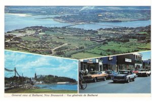 Bathurst, New Brunswick, Vintage 1979 Chrome Multiview Postcard, 3 Views