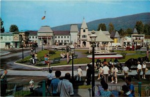 Postcard 1962 New York Lake George Gaslight Village Bandstand People NY24-3212