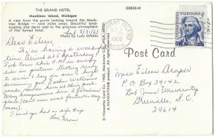 The Grand Hotel Mackinac Island Michigan Mailed 1968