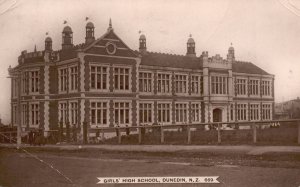 Vintage Postcard 1921 View of Girl's High School Building Dunedin New Zealand NZ