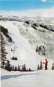 Aspen Colorado Bell Mountain Ski Run & Skier
