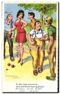 Old Postcard If it still we will all lose the ball